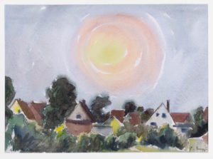 Ernst von Domarus: Dorf mit Sonne