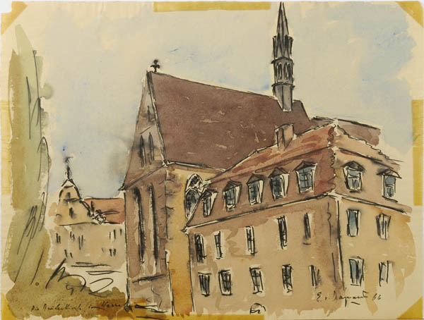Ernst von Domarus: An der Brüderkirche in Kassel