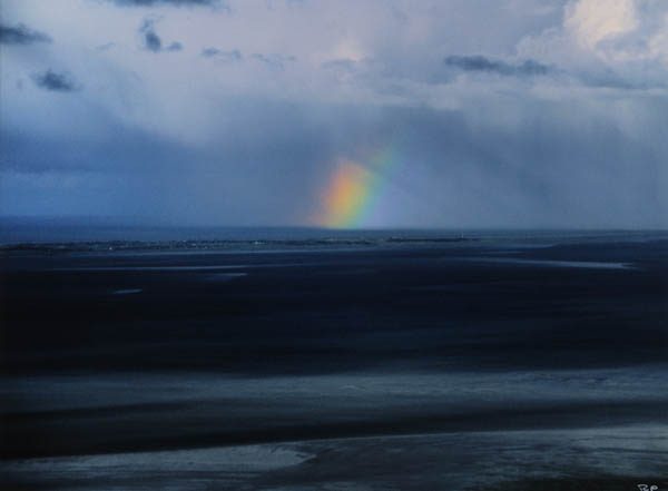 Renate Prien: Regenbogen über der Nordsee
